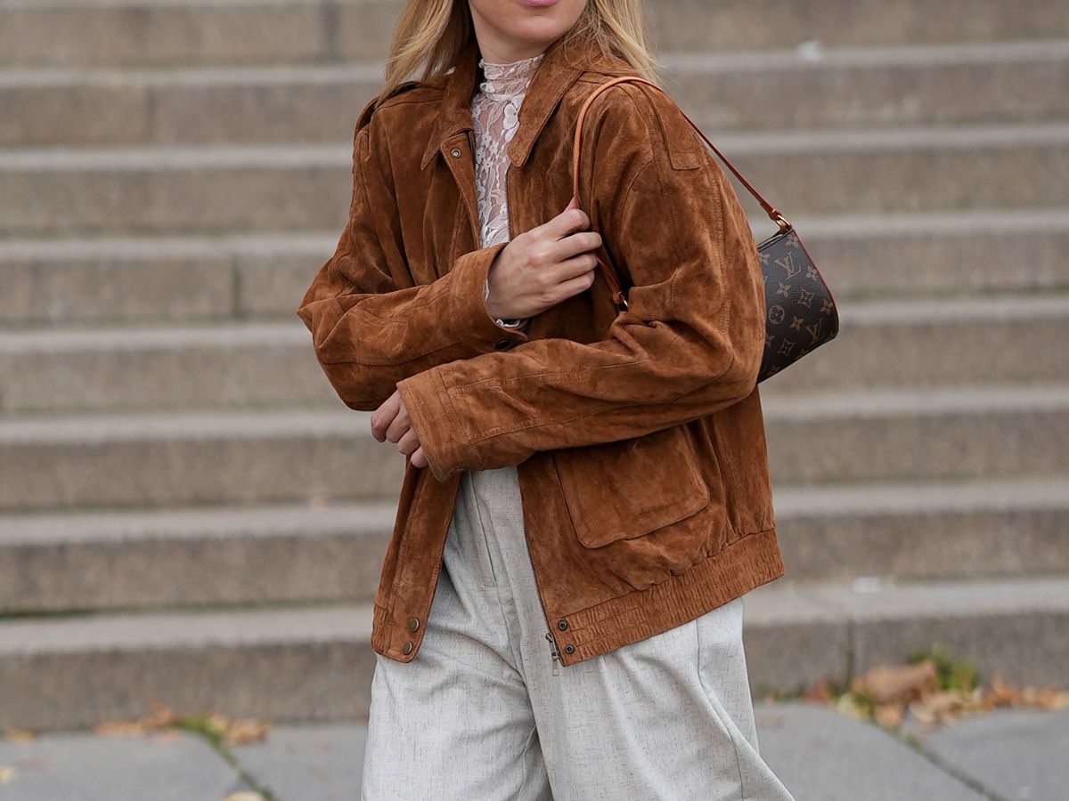 cynamonowa suede jacket