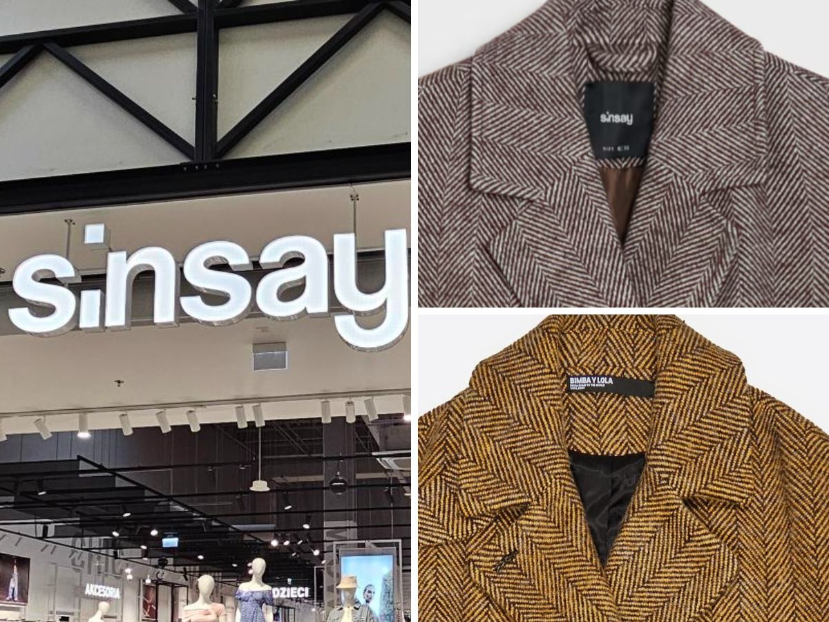 Jodełkowy płaszcz z wełną z Sinsay kosztuje grosze