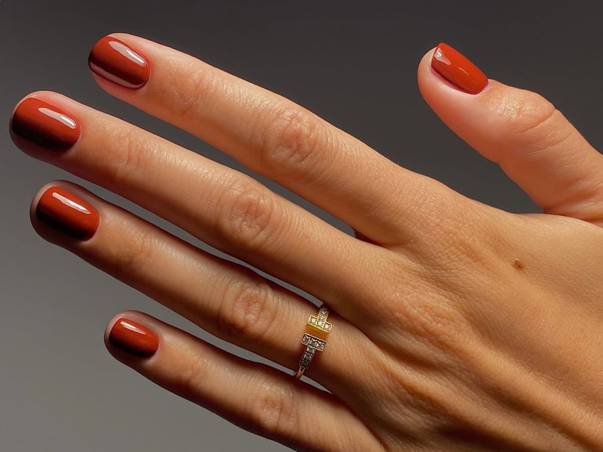 burnt orange manicure (1)