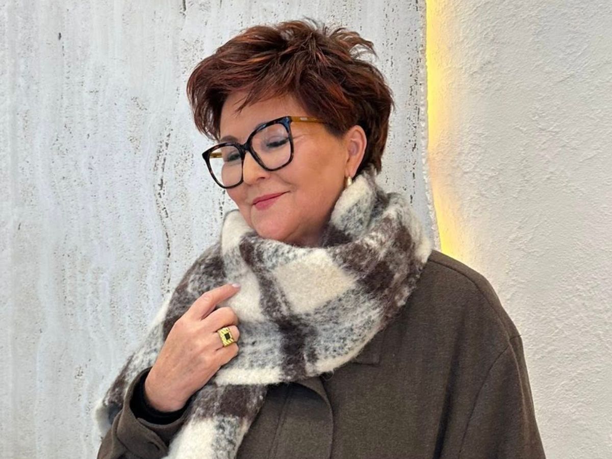 stylizacje Jolanty Kwaśniewskiej z kasztanowym futerkiem
