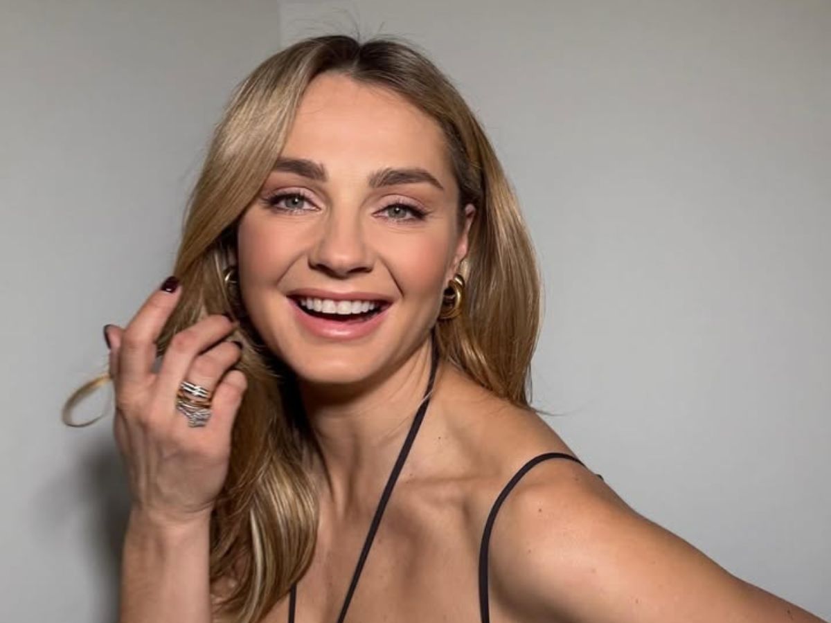 Małgorzata Socha zachwyca w skórzanej kurtce vintage