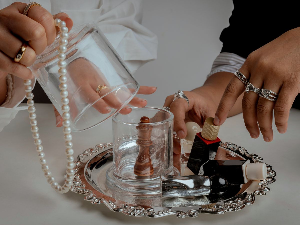srebrne perfumy z czekoladą