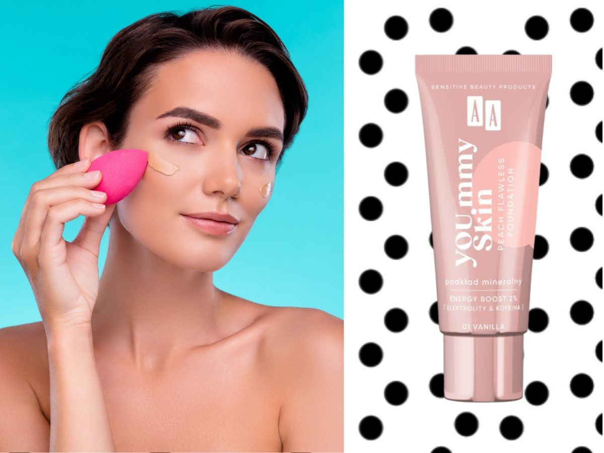Ten podkład mineralny z kompleksem energy boost daje „efekt wypoczętej skóry” i naturalny glow