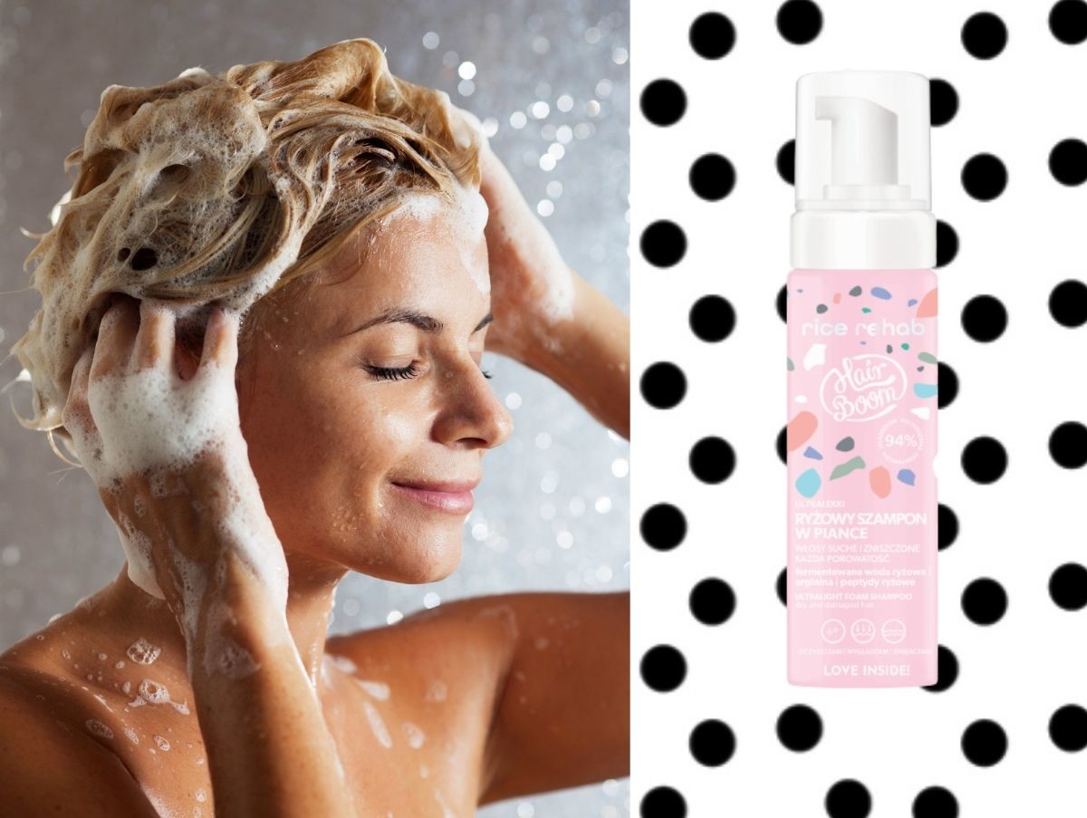 szampon ryżowy w piance HairBoom