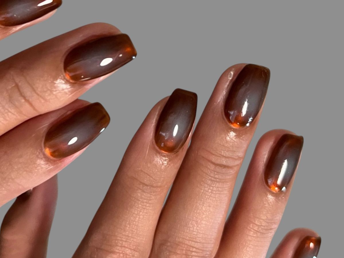 bursztynowy manicure
