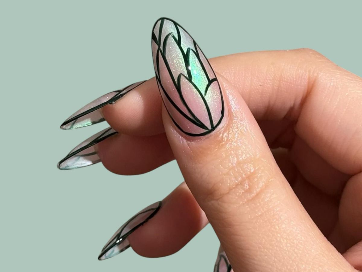 stained glass nails