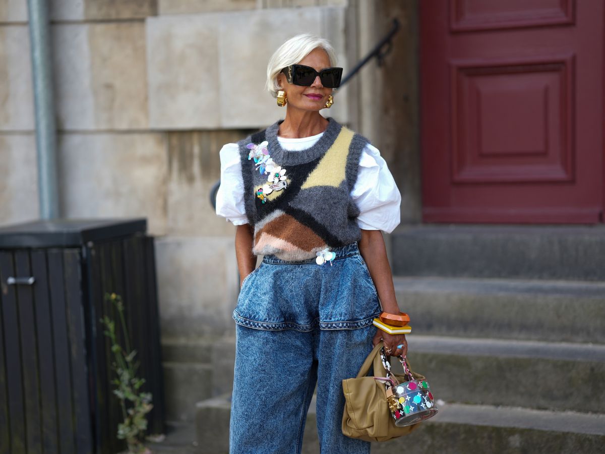 jeansy peplum z baskinką