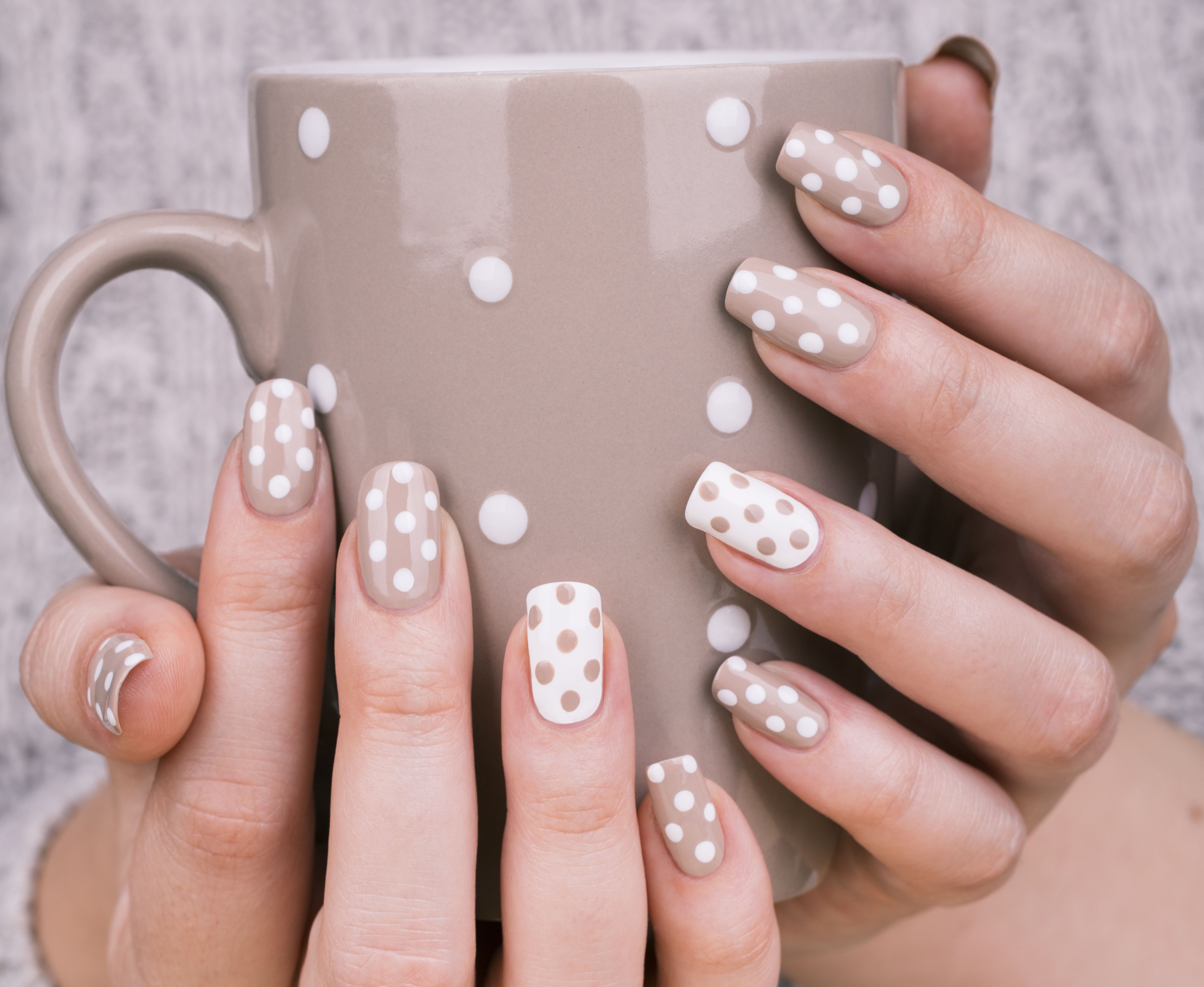 polka dot nails