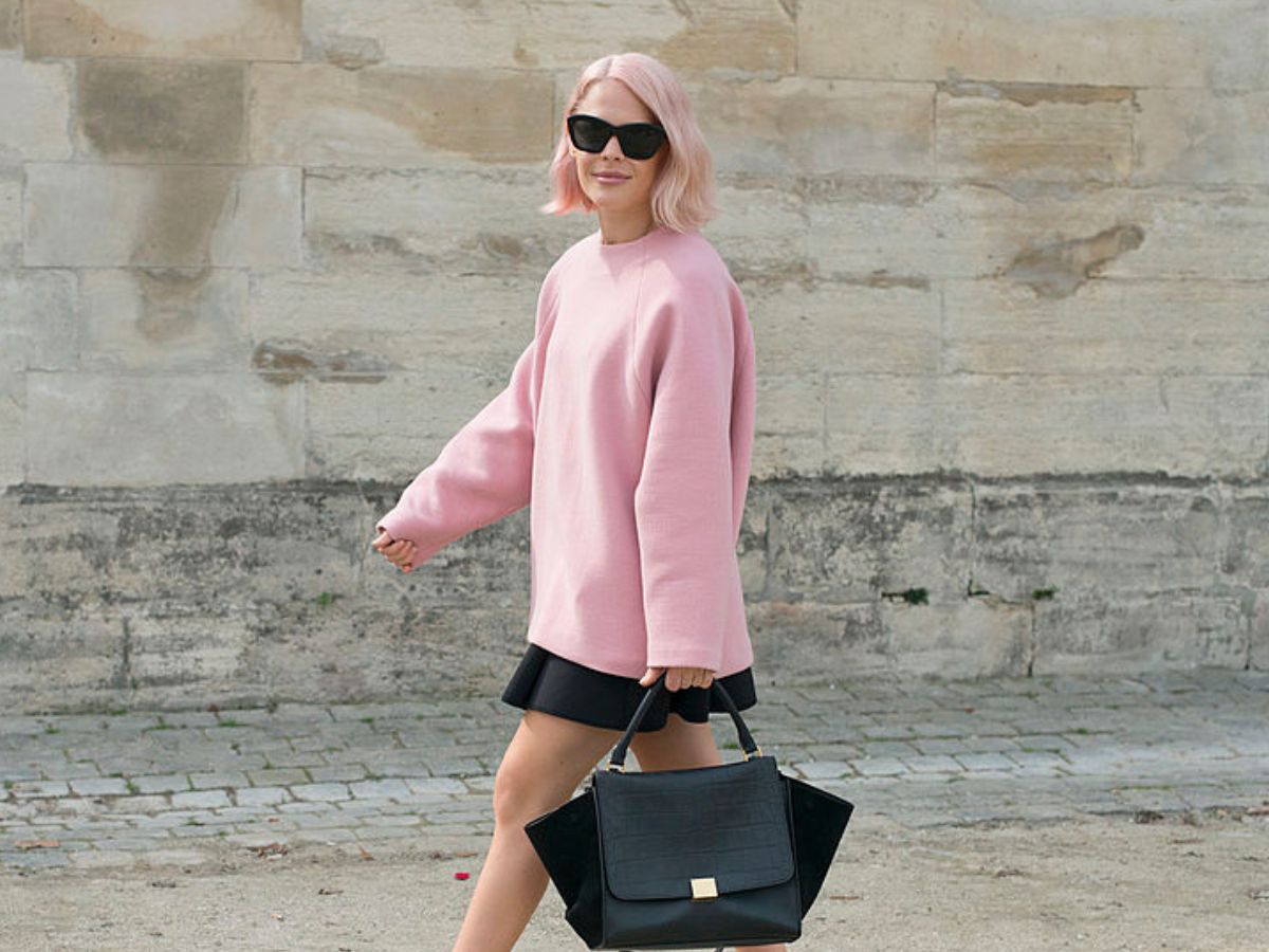 Sweter z wiązaniem na plecach w odcieniu tutu pink