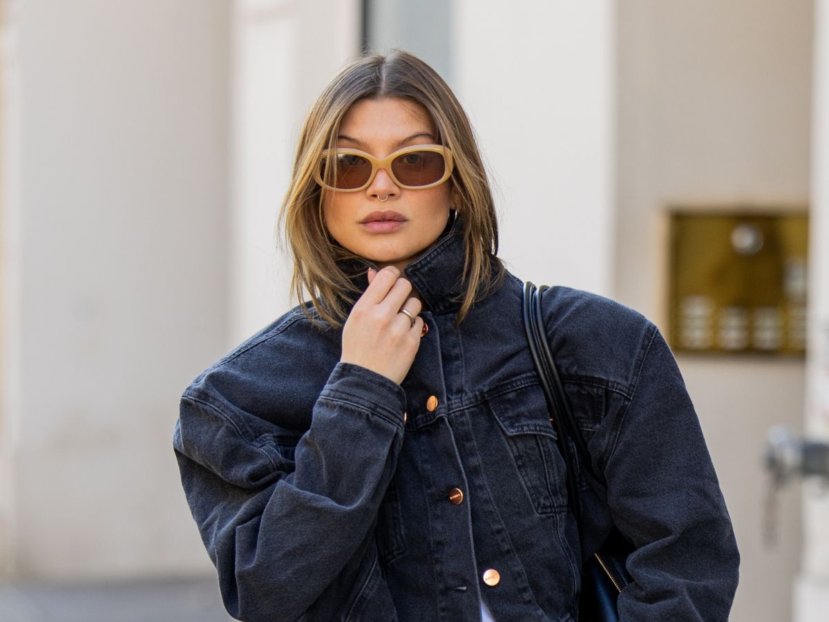 tie belt denim jacket