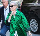 Meryl Streep w płaszczu w grochy