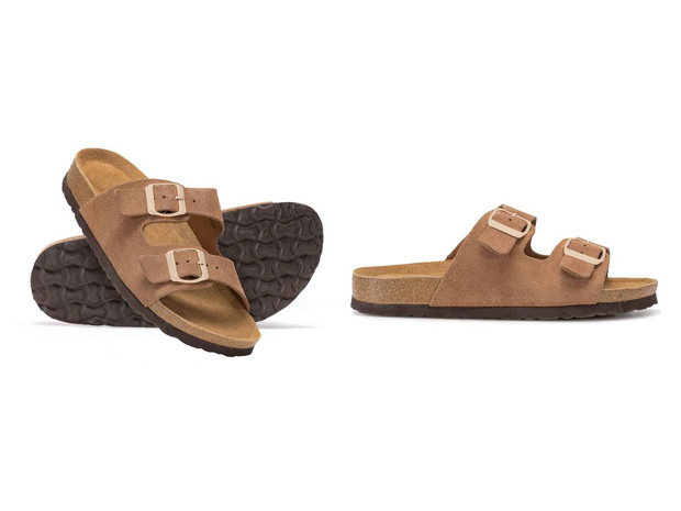 Ochnik wyprzedaje camelowe klapki a'la Birkenstock