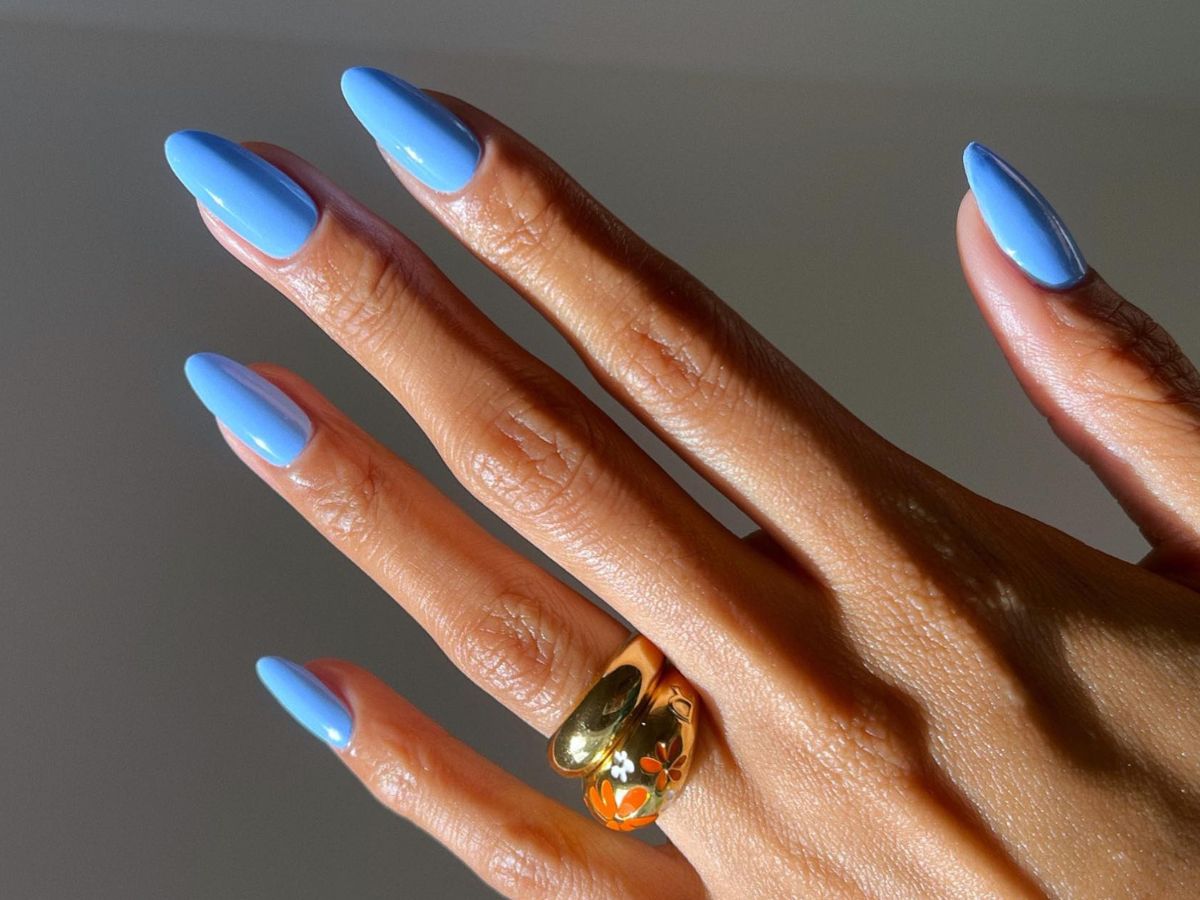 sky blue nails