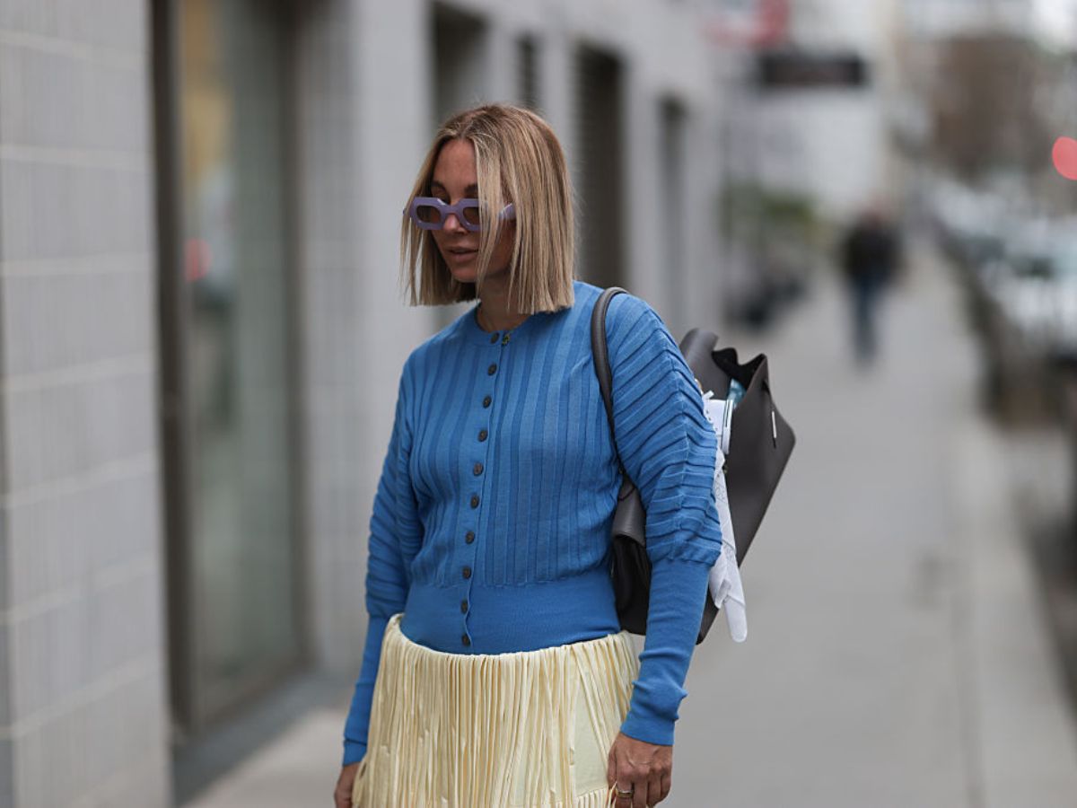 W Pepco znalazłam wełniany kardigan w modnym kolorze dusty blue