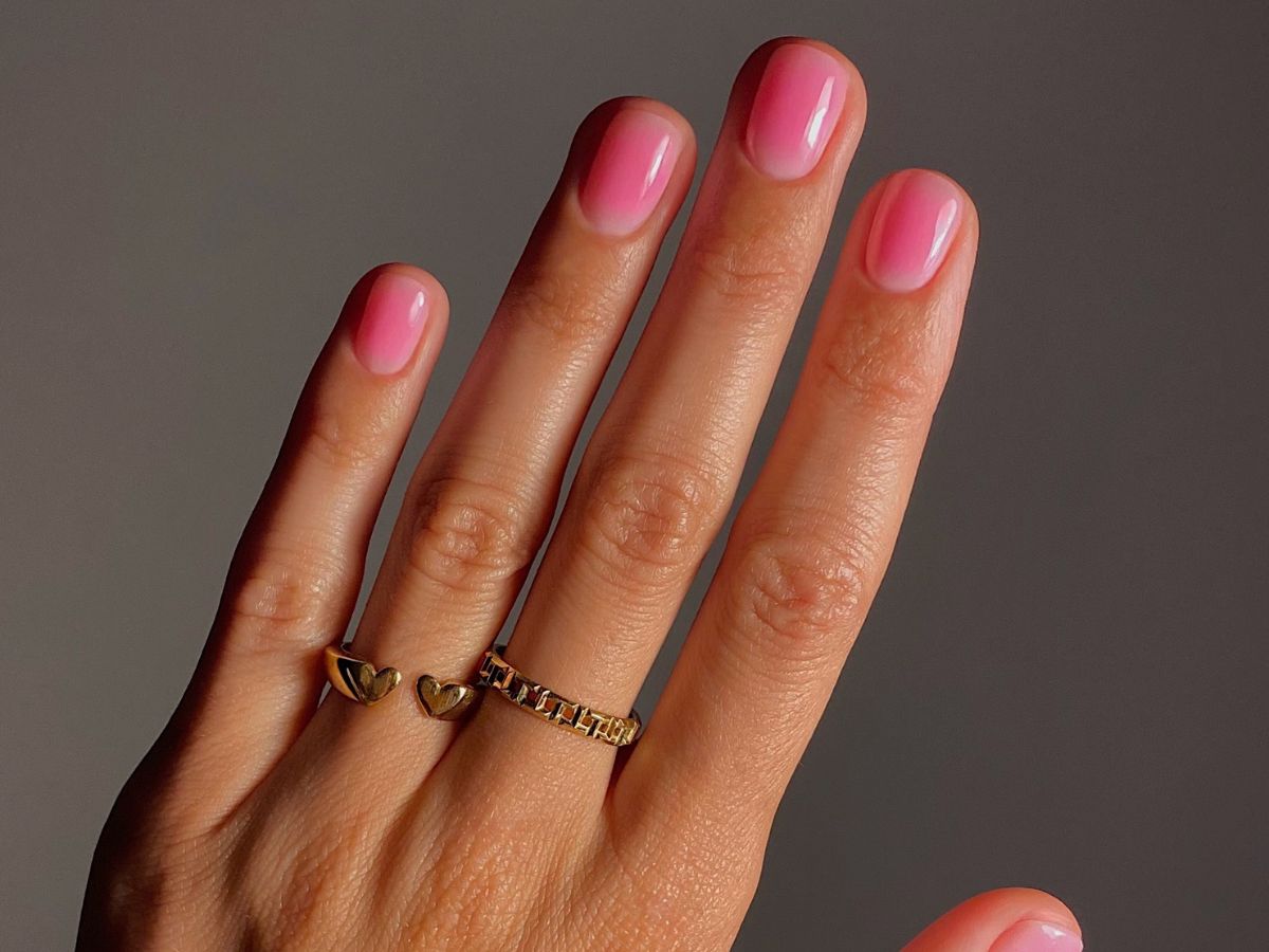 strawberry blush nails