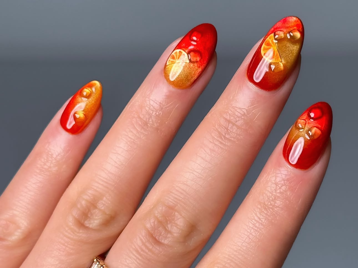 Campari Nails