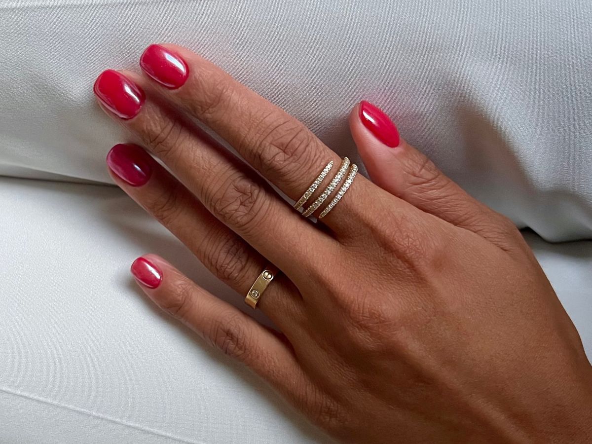 cherry glazed nails