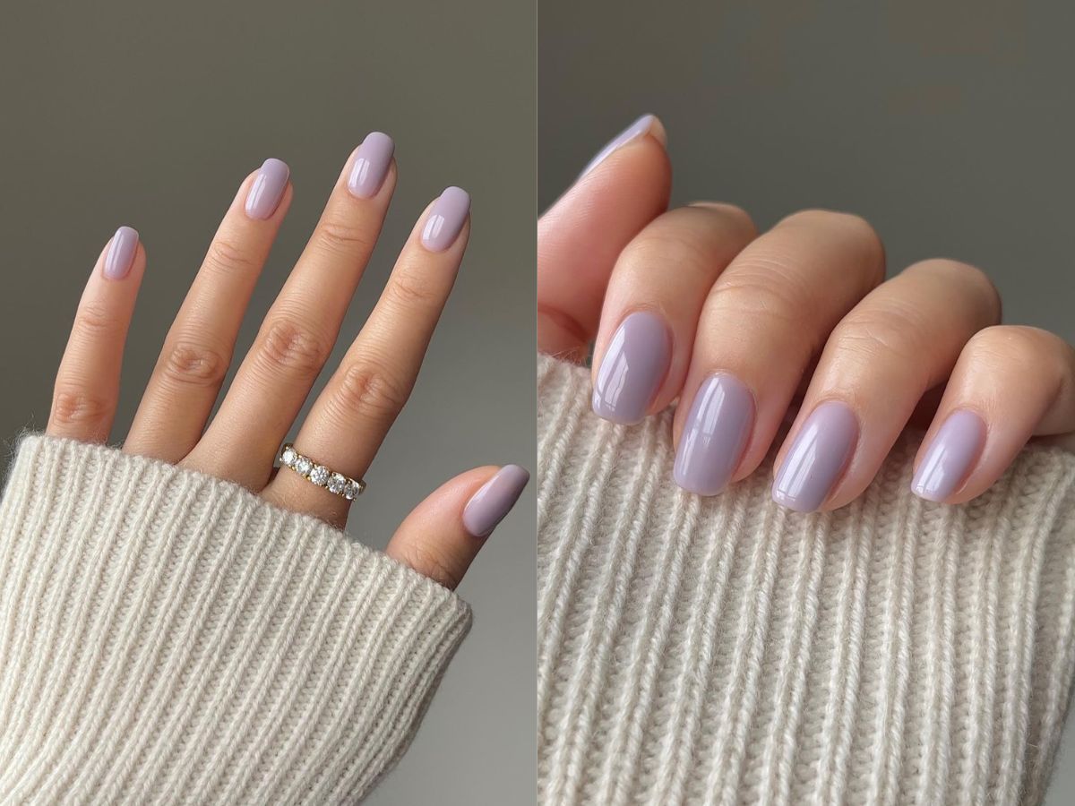 lavender bb cream nails