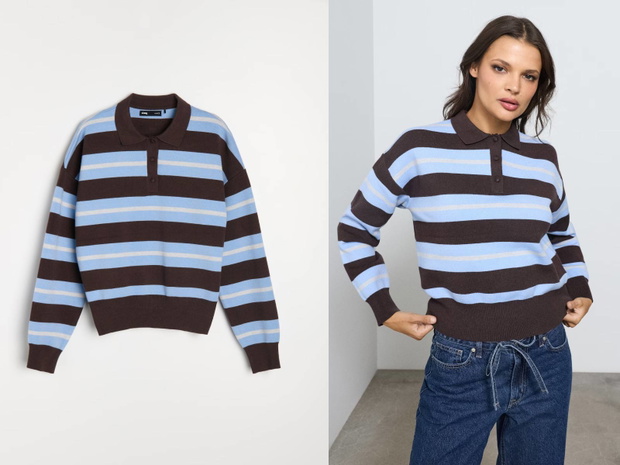 Sweter w stylu rugby chic na jesień 2026 z Sinsay