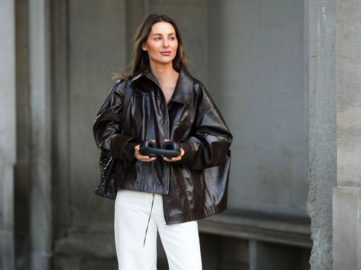 Taliowana kurtka w połyskującym kolorze Ganache z H&amp;M