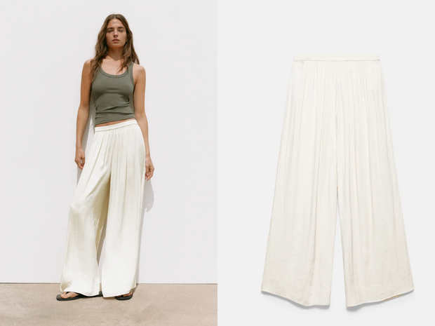 satynowe spodnie z Pull&amp;Bear