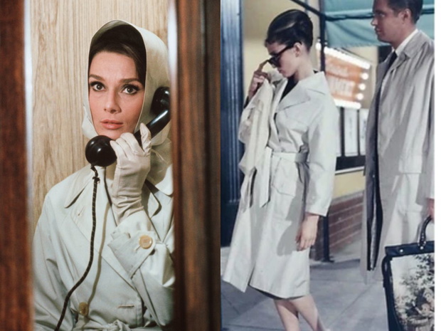 trencz w stylu Audrey Hepburn