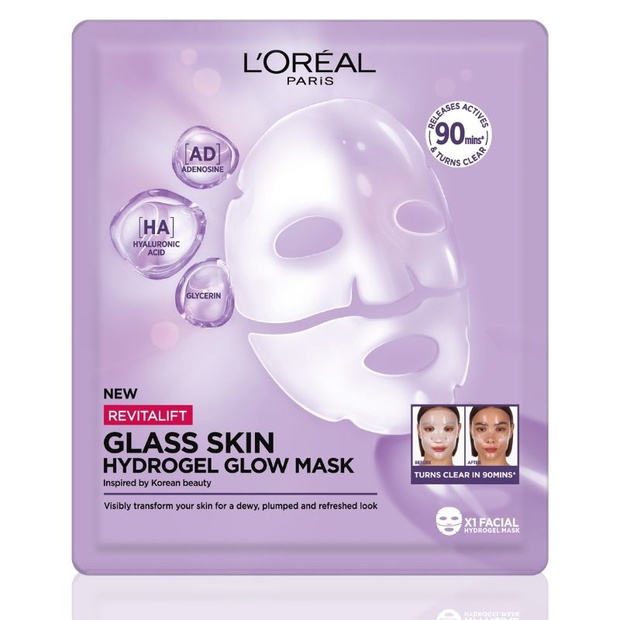 L’Oréal Paris Revitalift Filler Glass Skin – hydrożelowa maska