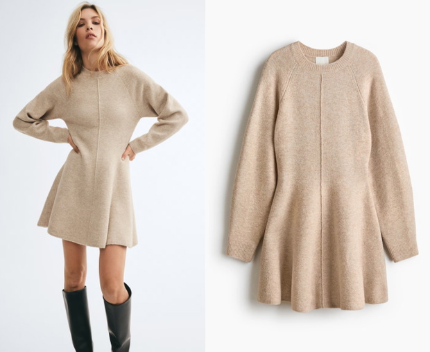 sukienka dzianinowa z H&M