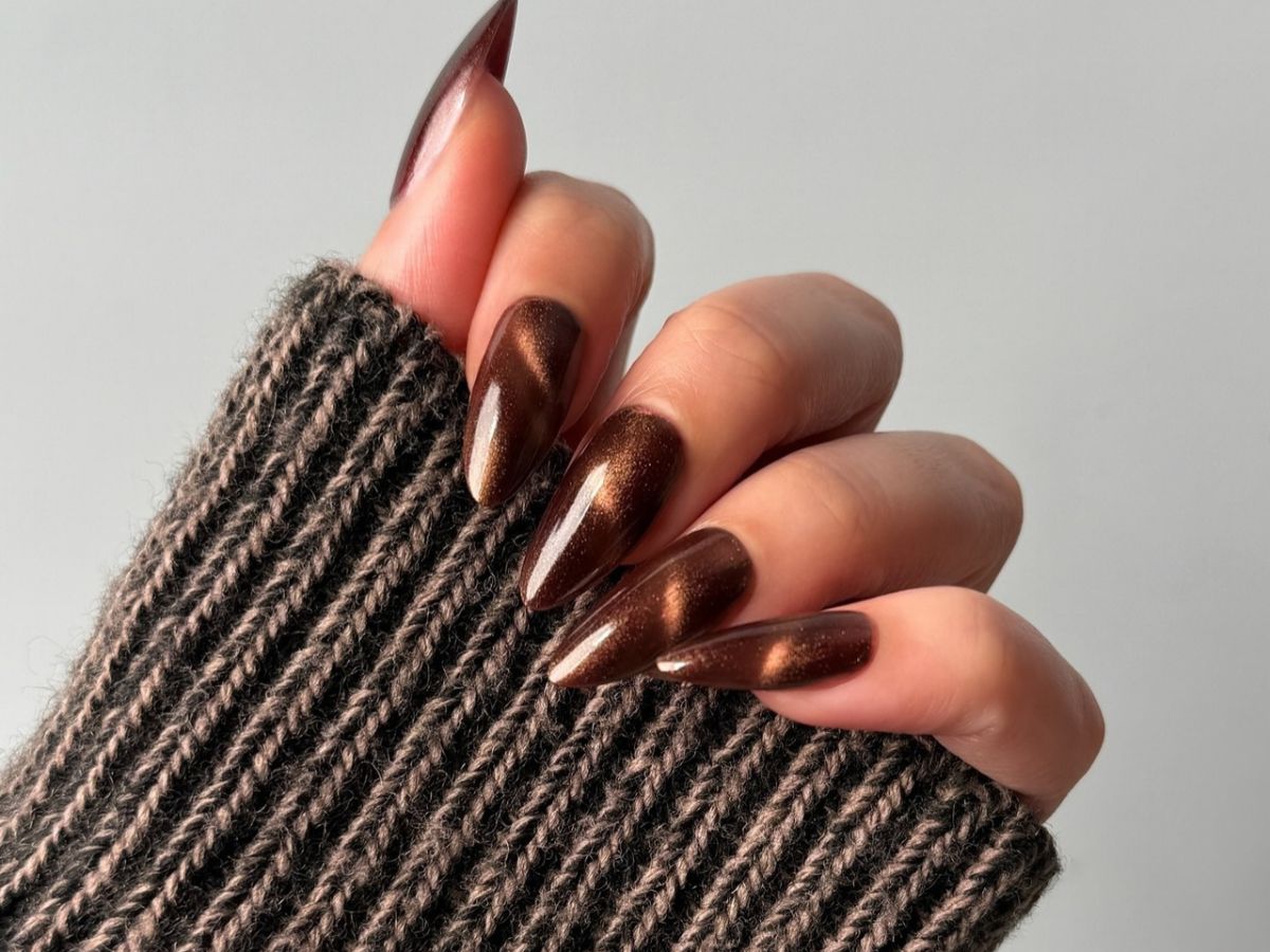 Maple brown nails