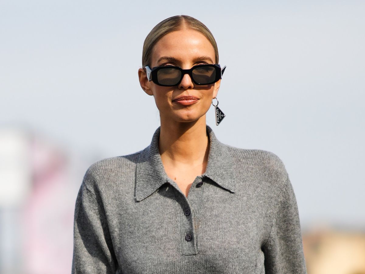 sweter polo z wełną i moherem
