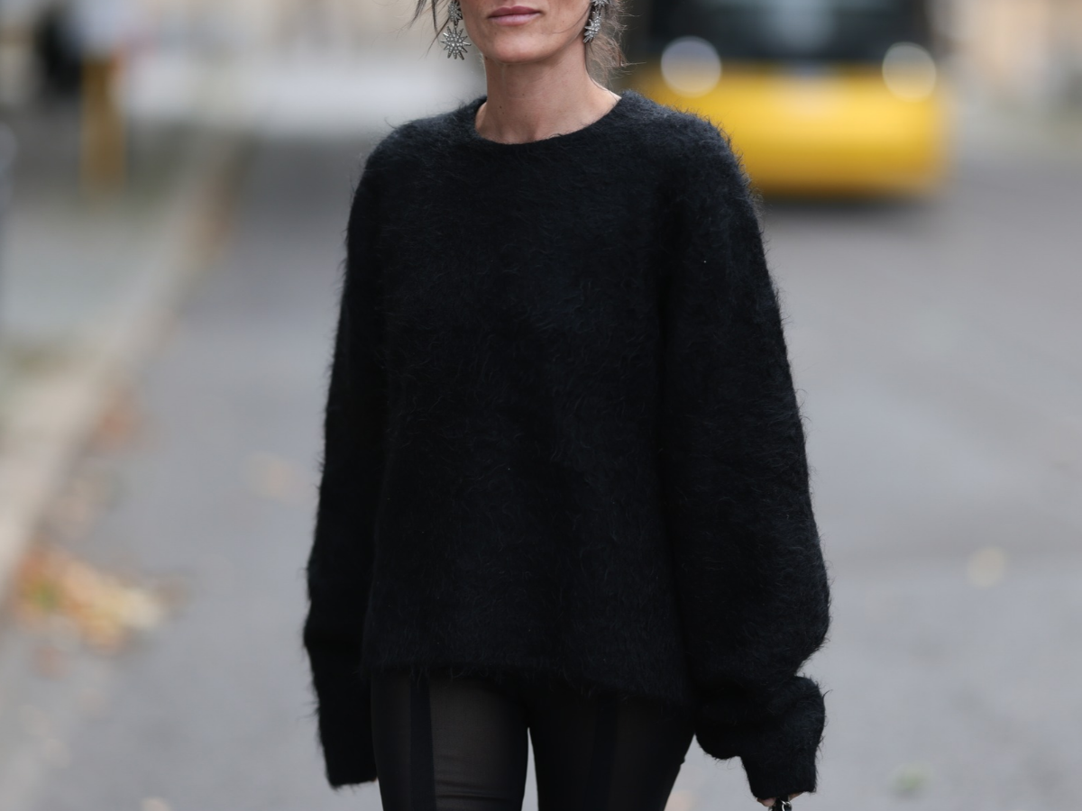 puszysty sweter z wełną i moherem